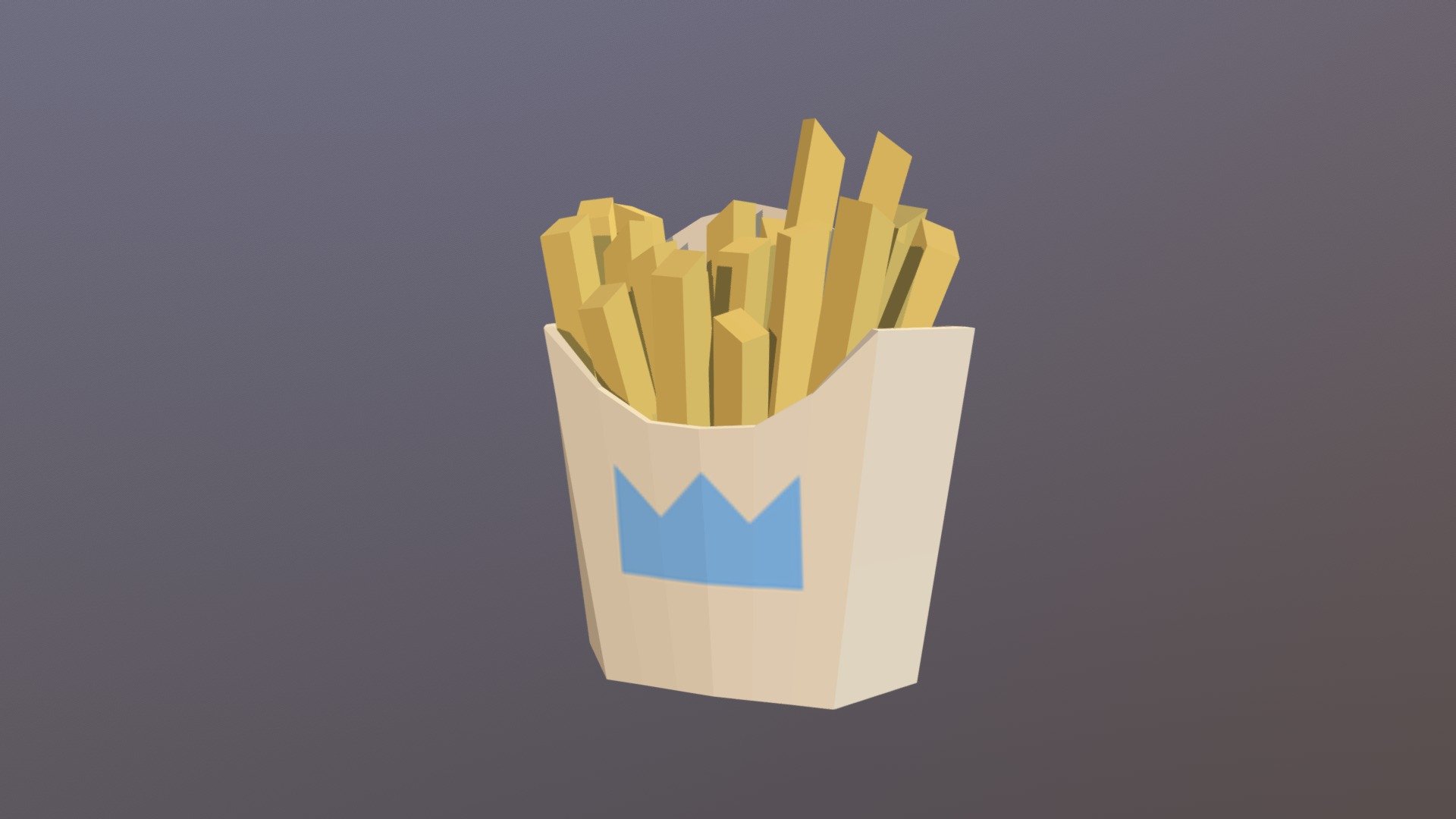 A simple model of chips from a fast food restaurant that I tried to get myself back into modelling again :) - Fast Food Chips - 3D model by Shenquarh 3d model