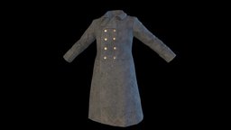 Wool Greatcoat winter, ww2, survival, coat, cold, dayz, wool, overcoat, greatcoat, trenchcoat, gamereadyasset, lowpoly, gameready