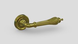 Giselle Door Handle Brass modern, plate, element, key, lock, module, classic, handle, metal, minimalist, fittings, locking, knob, levers, design, house, wood, plastic, interior, door