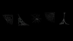 Spider web spider, spiderman, web, silk, cobweb, low, poly, stylized, gameready