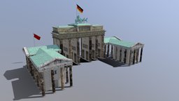 Brandenburg Gate in Berlin gate, brandenburg, soviet, historical, pillar, germany, statue, ussr, memorial, gdr, berlin, deutschland, coldwar, quadriga, architecture, horse, building, sculpture