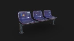 Waiting chairs bench, videogame, prop, photorealistic, urban, park, subway, chair, waiting-bench, waiting-chair
