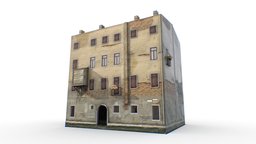 Old Italian Building venice, italy, ready, italian, old, facade, game, low, poly, house, building