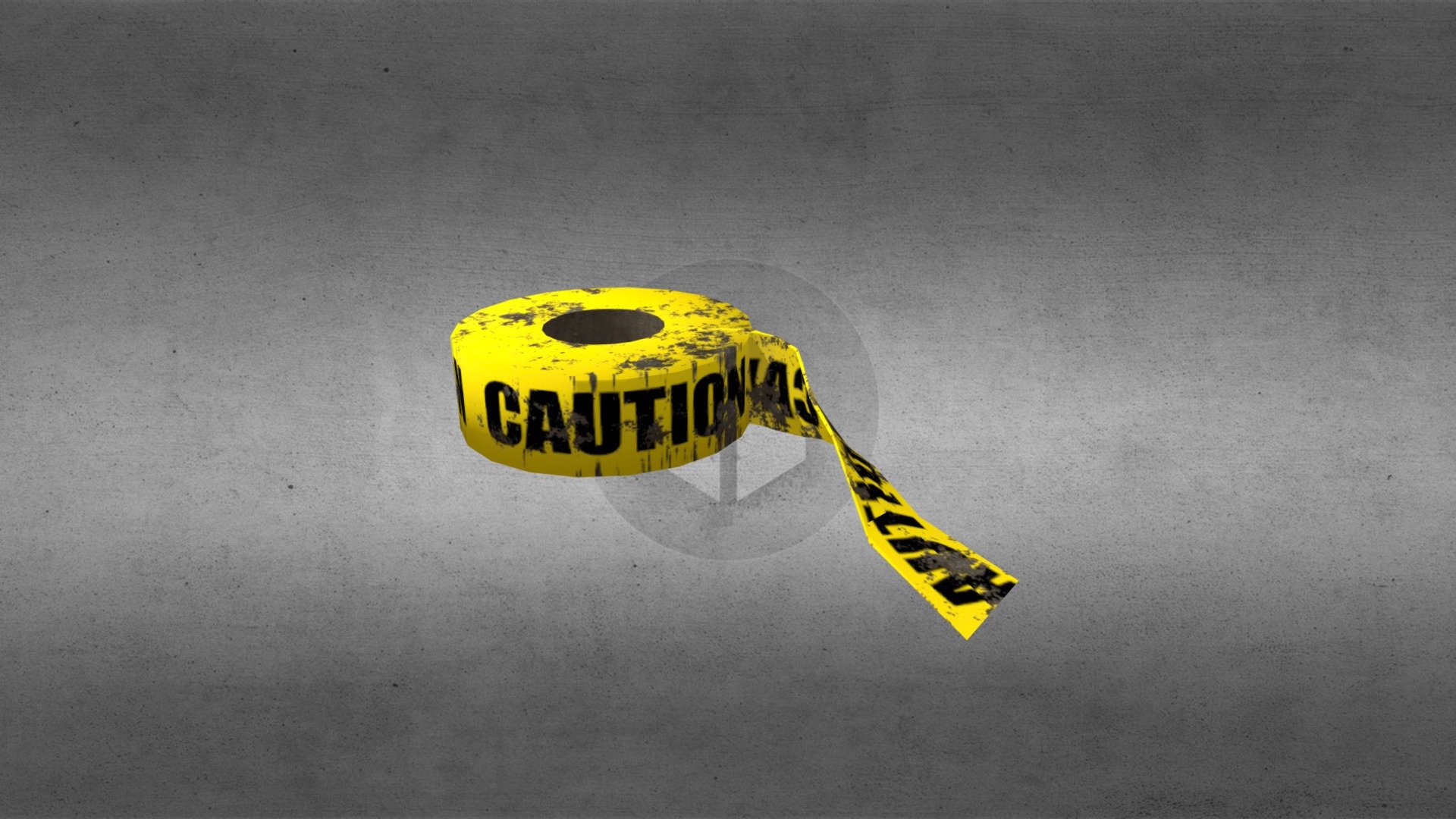 A roll of Caution tape for a crime scene - SM Tparris1 Tape - 3D model by Tparris1 3d model