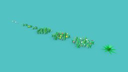 Low-Poly Grass Asset Pack grass, flower, flowers, shrub, assetpack, low-poly-model, environment-assets, stylized-environment, grasses, lowpoly