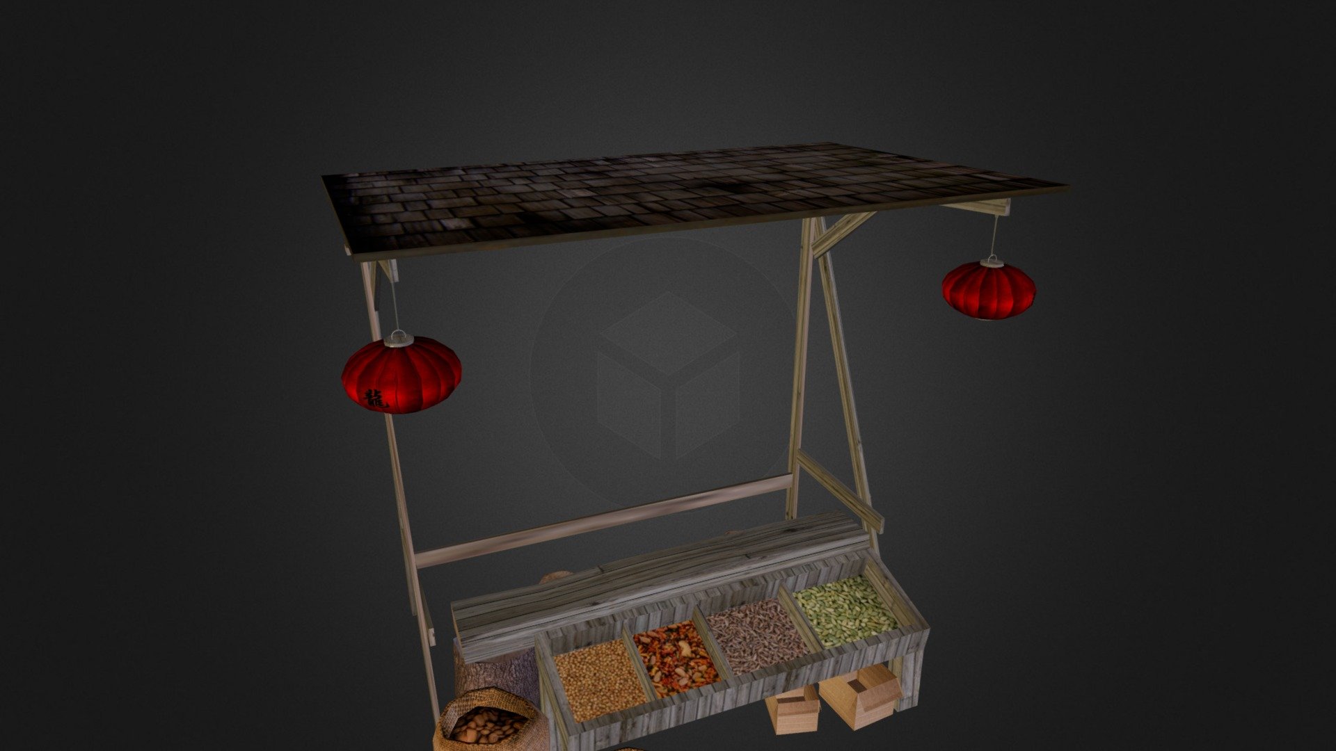 Work in prog crits welcome - Market Stall wip - 3D model by daviddc 3d model