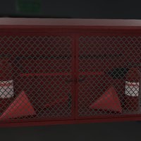 Fire Protection Stand stand, protection, shovel, fire-extinguisher, crowbar, lowpoly