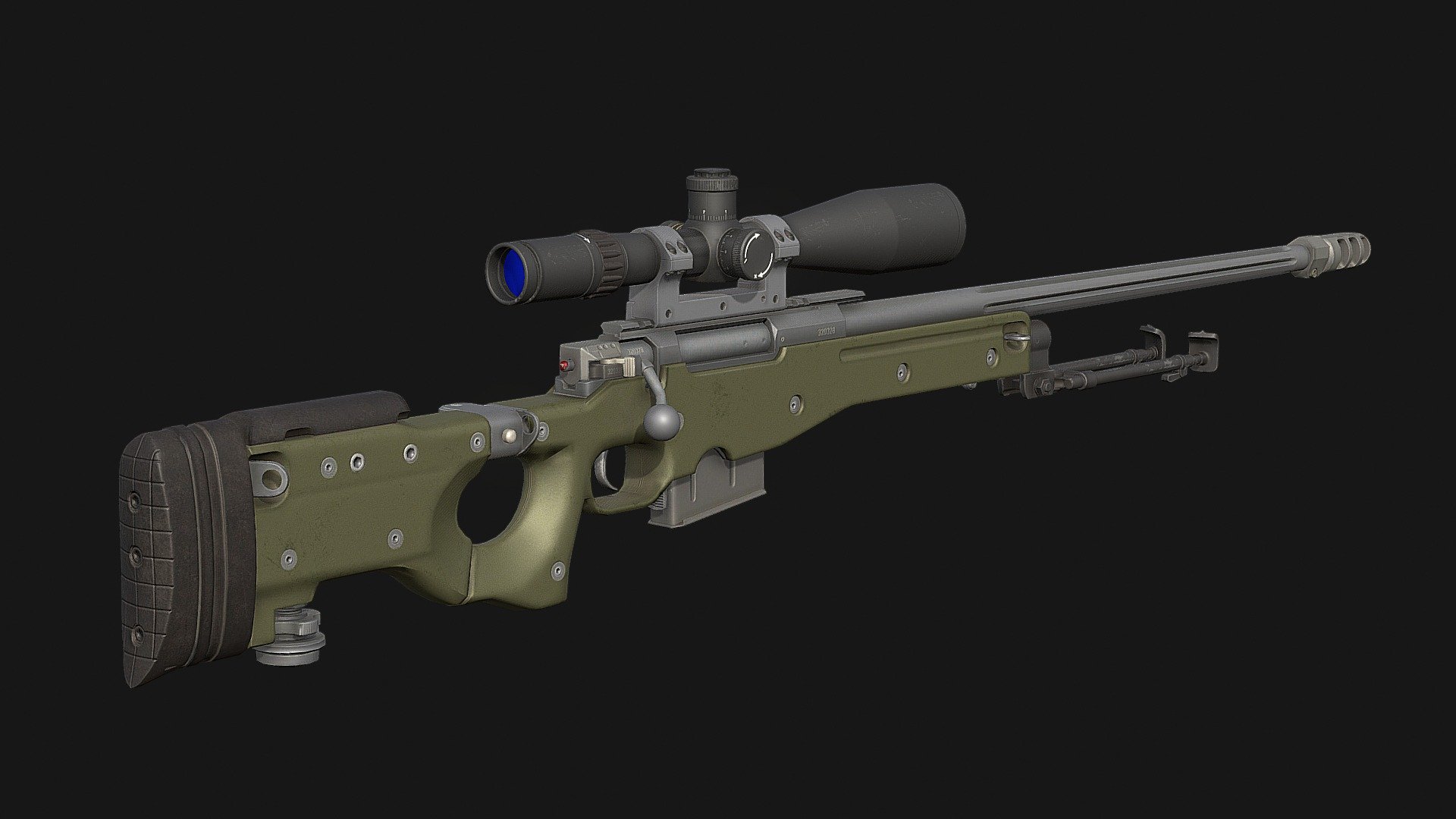 Game Ready Sniper Rifle - Game Ready Sniper Rifle - 3D model by momsboxtv 3d model