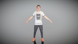 Young man in casual ready for animation 420