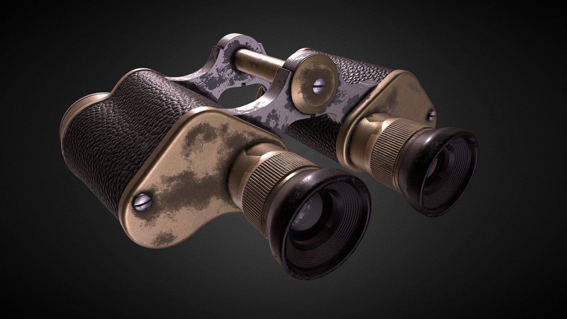 Mid/High Poly Kershaw Binoculars model Bino Prism No2 MKII (with some modifications) - Kershaw WW2 Binoculars - Buy Royalty Free 3D model by Adrian Cojocaru (@FatOfTheLand) 3d model