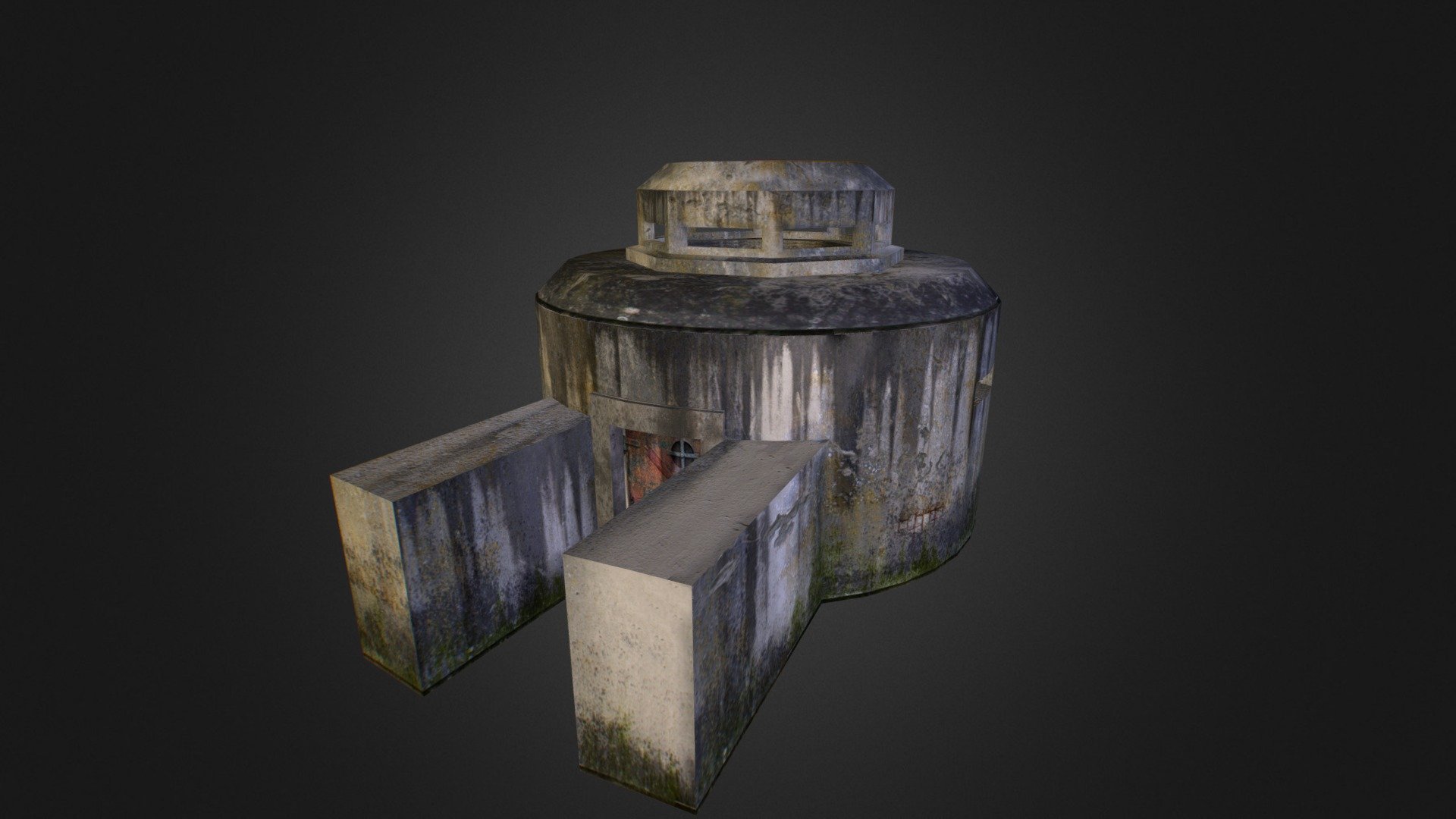 WorldWar II Old bunker! Lowpoly,game ready 3d model