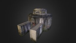 WW II Bunker bunker, concrete, dirty, game, lowpoly, military, war