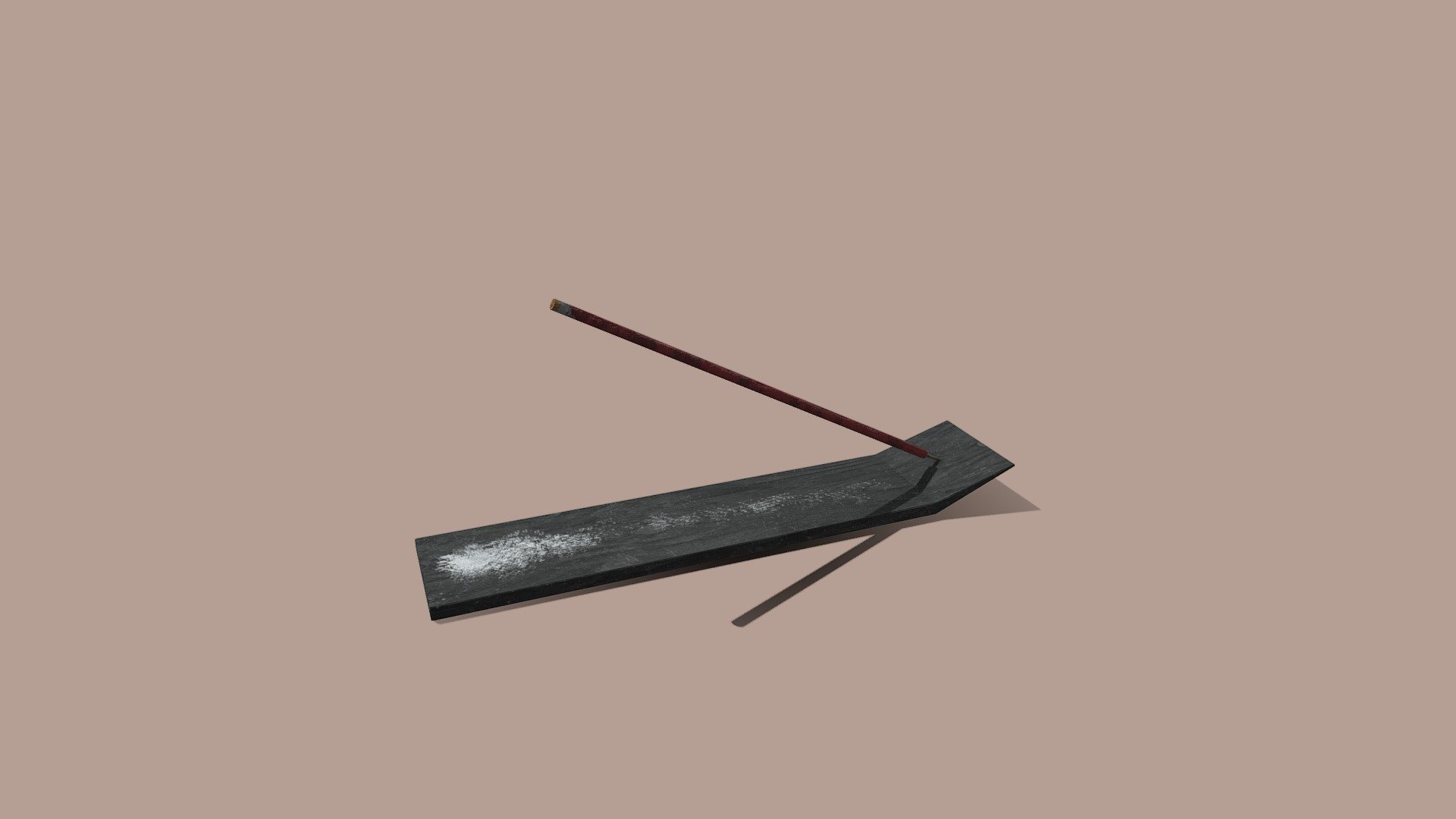 A low poly incense stick in a holder burning - Incense stick glowing low poly - Download Free 3D model by m31odyr 3d model