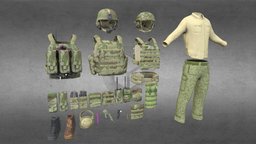 Military_Character_Kit_Textured armour, army, boots, special-forces, cc0, pouches, molle, asset, helmet, military, free, war