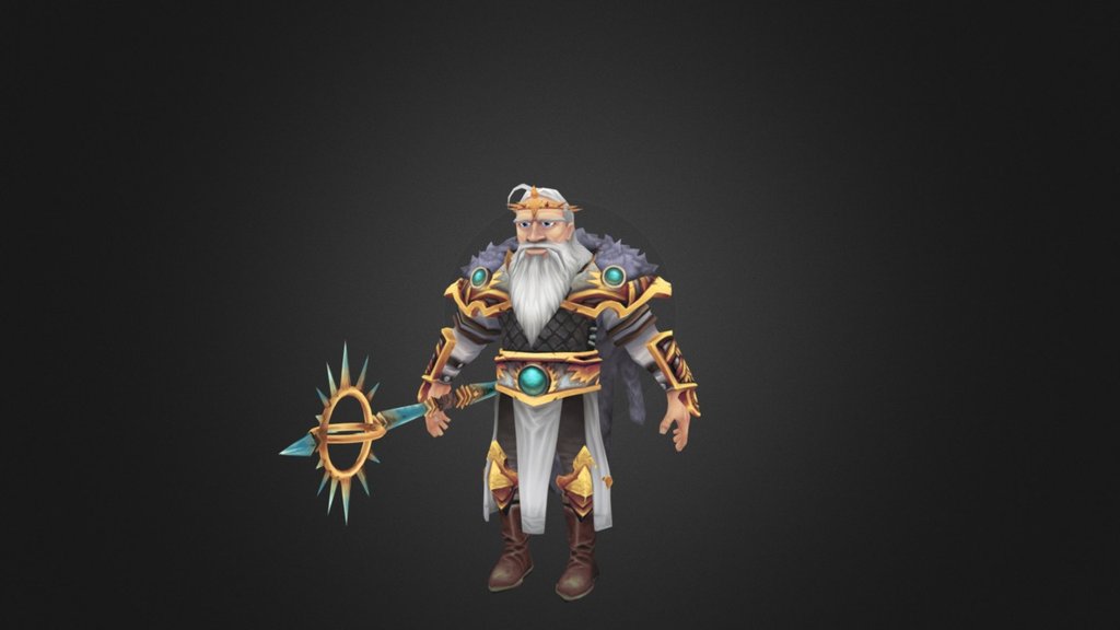 King Evan - Heroes of Paragon (Everydayiplay) I’ve made model, UVs rigging and animations 3d model