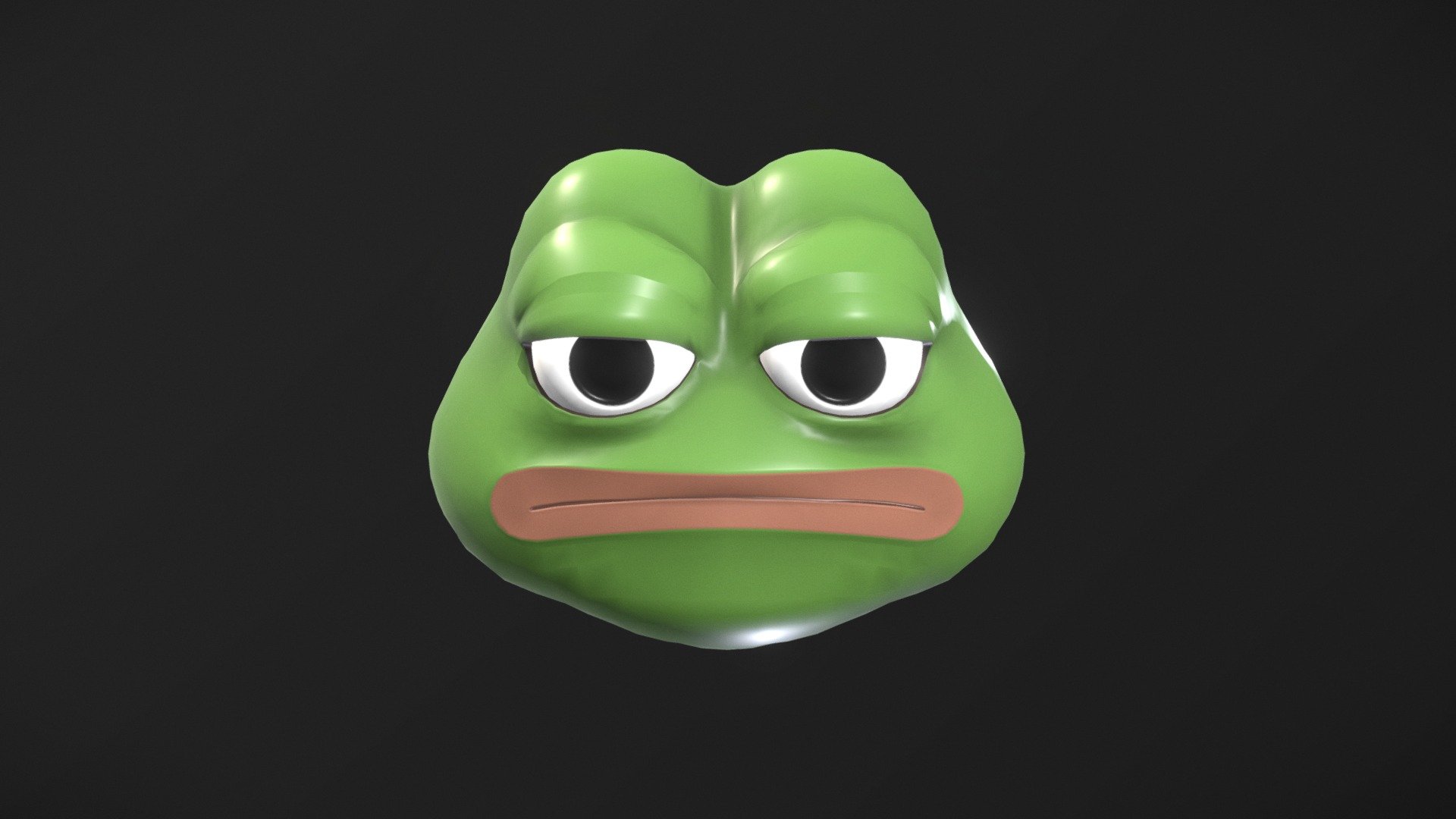 I made a pepe base mesh so that you don't have to. Enjoy!

Features:


Full quad, optimised, smoothable geometry
UV mapped with 4K diffuse textures
Native .blend file (2.93+)
Low poly, game ready
Has a mouth cavity

&ldquo;Pepe the Frog is an Internet meme consisting of a green anthropomorphic frog with a humanoid body. Pepe originated in a 2005 comic by Matt Furie called Boy's Club. It became an Internet meme when its popularity steadily grew across Myspace, Gaia Online and 4chan in 2008. By 2015, it had become one of the most popular memes used on 4chan and Tumblr. Different types of Pepe include &ldquo;Sad Frog