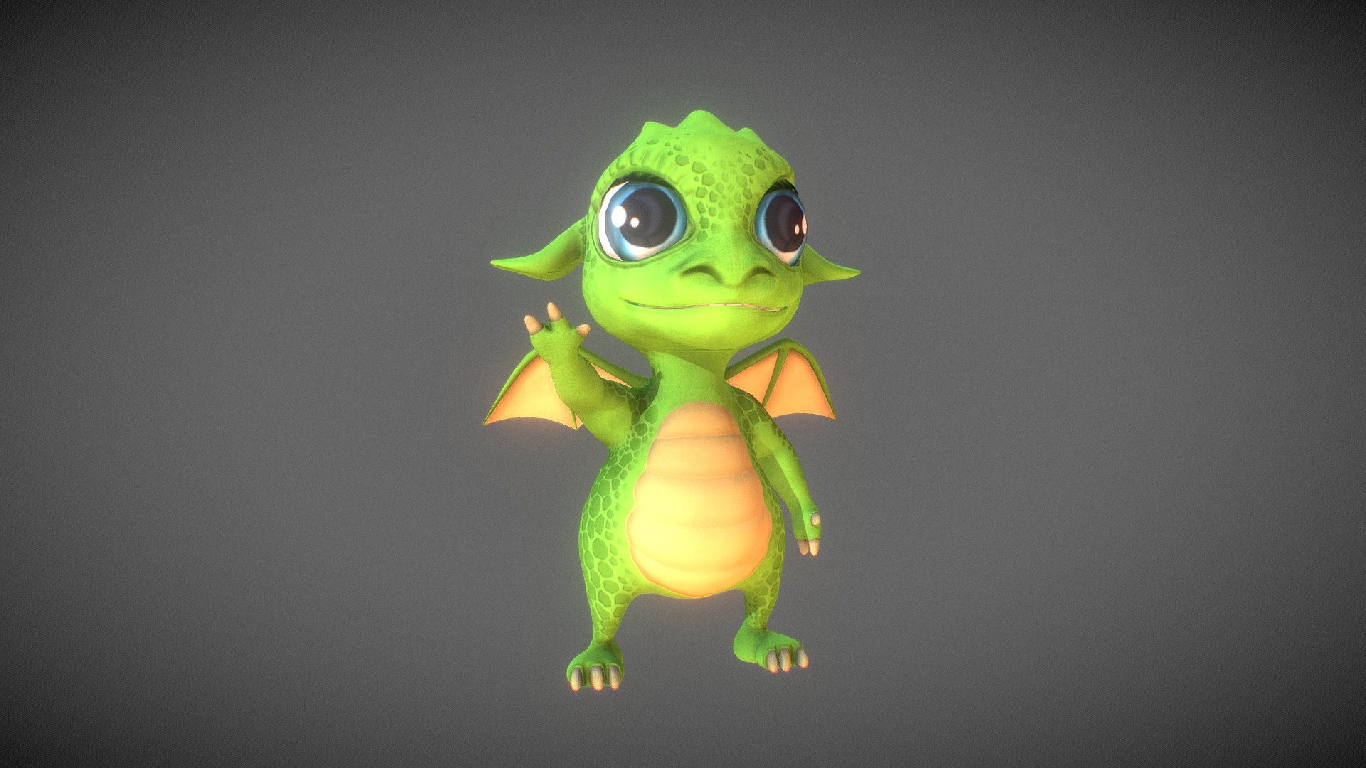 Model made for mobile app based on own design. Modeled, rigged and animated in Blender, textured in Photoshop 3d model