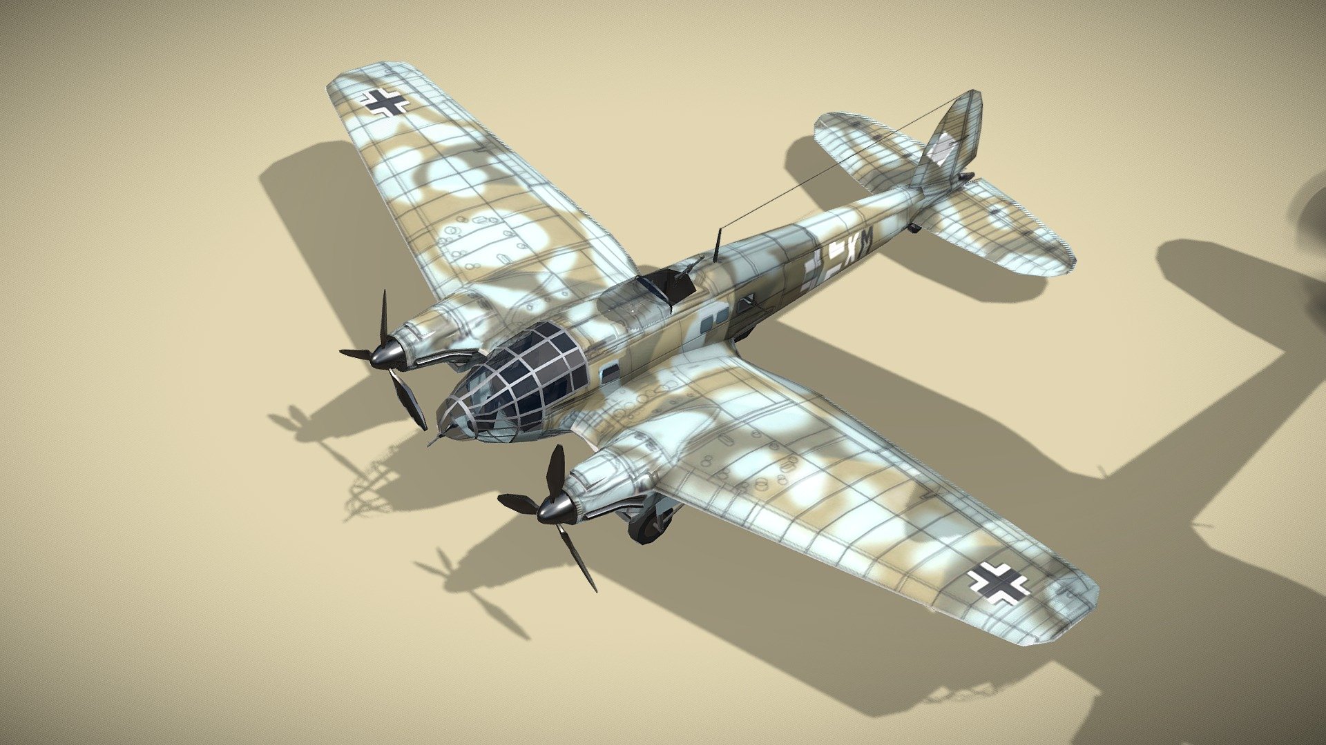 Heinkel He-111

Lowpoly model of german WW2 bomber



Heinkel He 111 was a German bomber aircraft designed in 1934. Through development it was described as a &ldquo;wolf in sheep's clothing