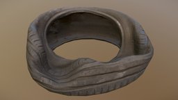 Car Tire Crushed / 📷 🇹🇷 / Low Poly / PBR