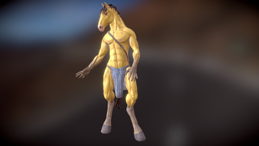 Anthro-horse - 3D model by Salireths 3d model