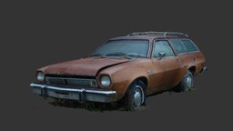 Waylaid Wagon (Raw Scan) raw, abandoned, wagon, wreck, rusty, station, estate, georgia, derelict, photogrammetry, vehicle, 3dscan, car
