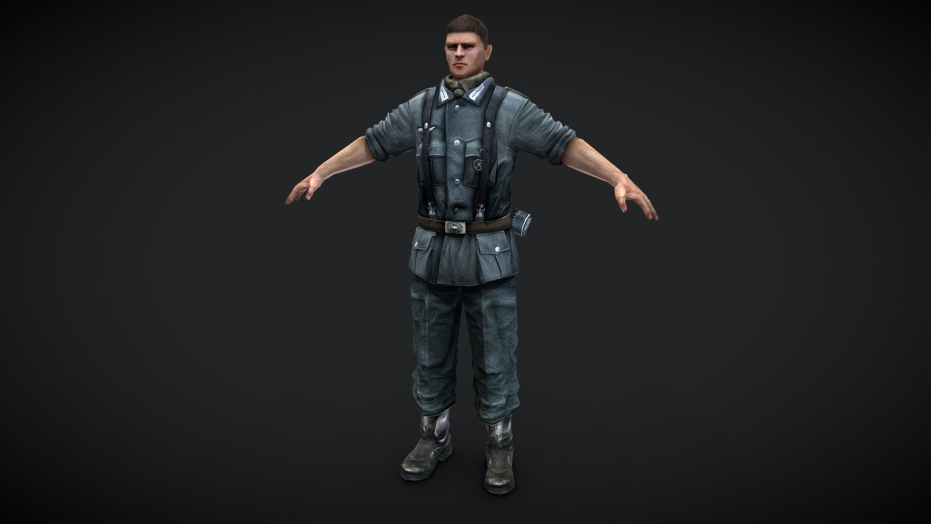 German WWII Soldier - Buy Royalty Free 3D model by Realtime (@gipapatank) 3d model