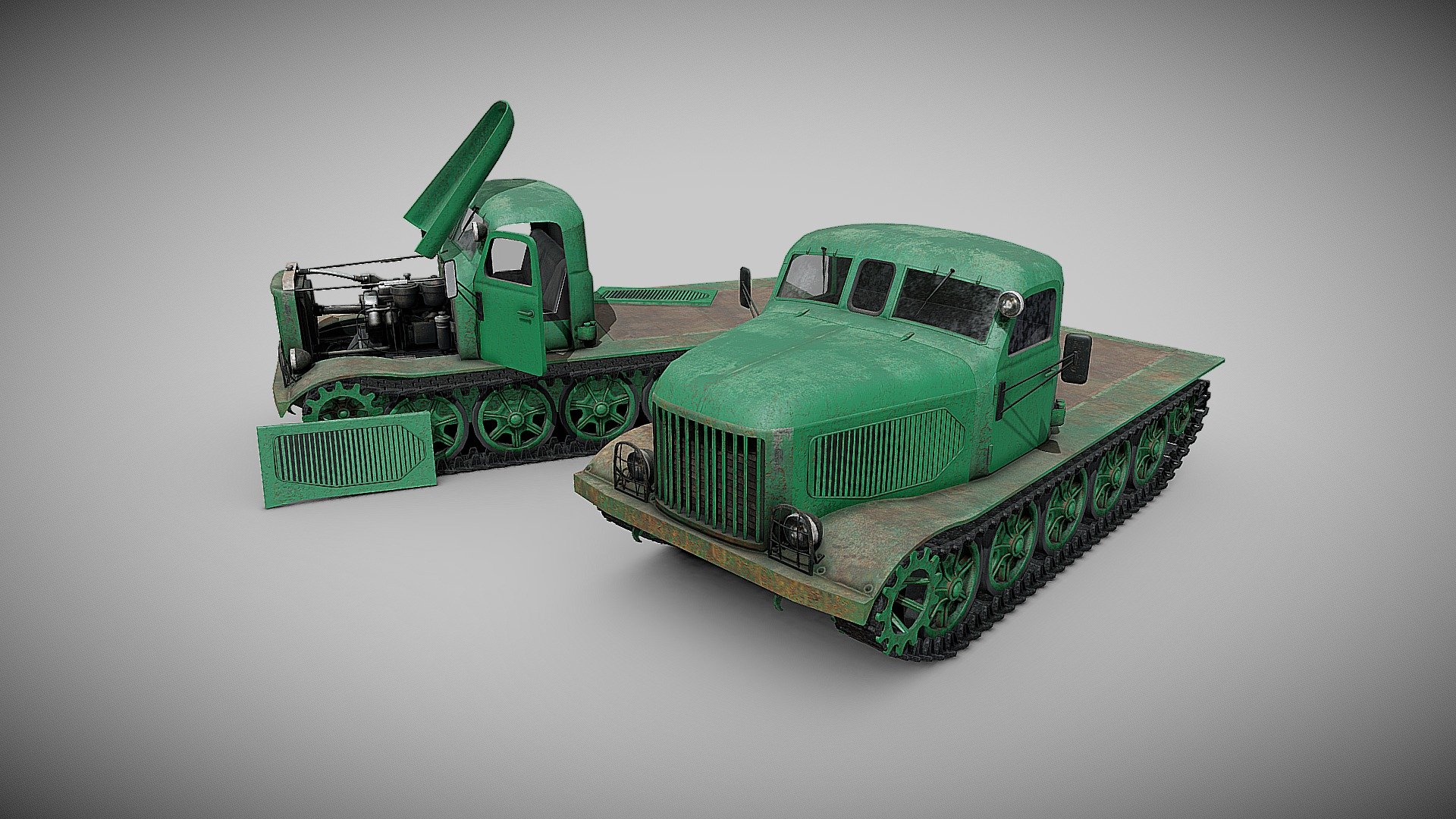 Light artillery tractor (AT-L) 3D model 3d model
