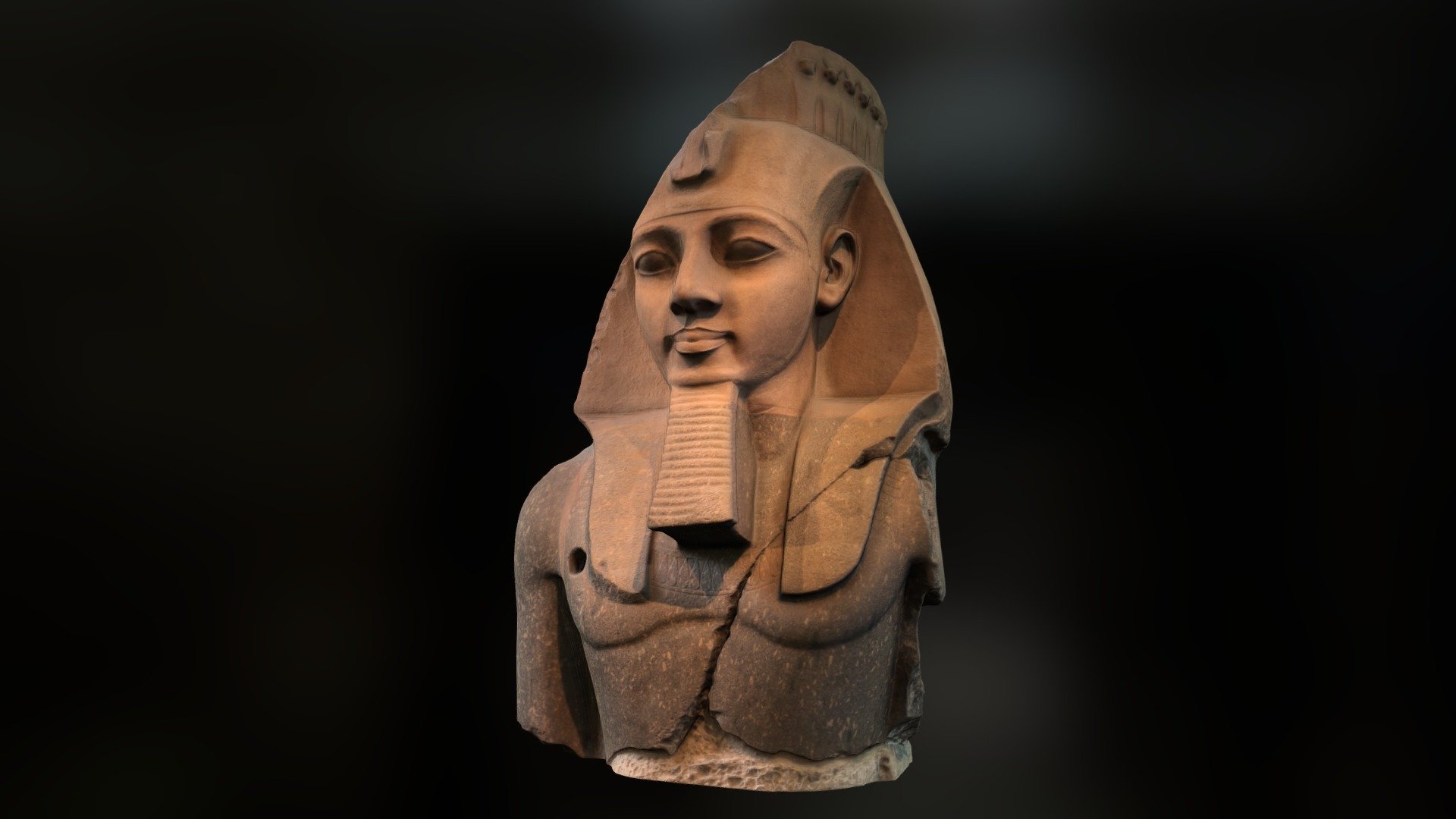&ldquo;This colossal bust of Ramesses II is one of the largest sculptures in the British Museum, but it is only the top part of a much bigger seated statue of the king. The bottom part is still in the Ramesseum, Ramesses’ memorial temple on the west bank of the Nile at Thebes (modern Luxor). It offers the opportunity to study several different aspects of kingship in ancient Egypt, including the connection between the pharaoh and the gods.