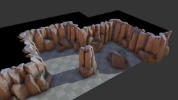 Modular rock wall kit dungeon, cave, stylised, topdown, stylized, rock, wall, topdownassets