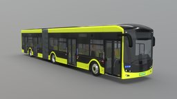 Articulated Electric City Bus [w/ Pantograph] lift, modern, vehicles, transportation, communication, transport, urban, battery, eco, bus, volvo, ecological, autobus, solaris, batteries, pantograph, vehicle, man, car, electric, electrobus, autosan, elektrobus