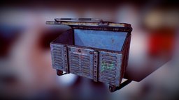 Rusty old dumpster rust, painted, dumpster, rusty, trash, graffiti, dirt, 3ds-max, dirty, grungy, grunge, bin, max, rubbish, skip, rubbish-bin, substancepainter, substance, low-poly, hand-painted, hardsurface, 3ds, hand, grungey