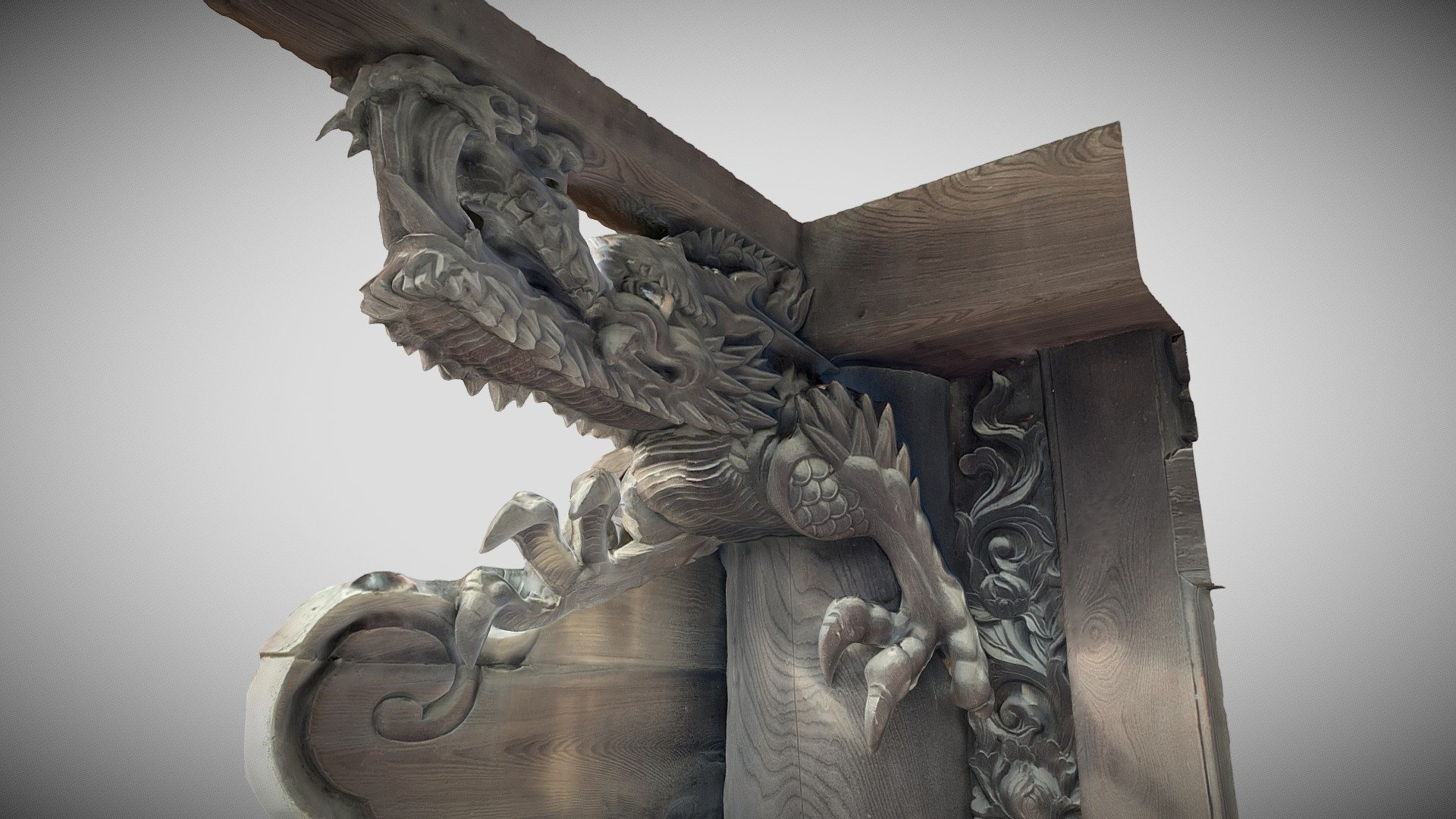 Wood dragon sculpture on Nishi Hongwanji temple entrance.
using iphoneXS and Metashape - Wood dragon - 3D model by Koto3D Stephane Vogley (@sayavog) 3d model
