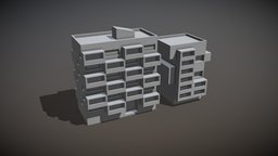 Simple Lowpoly Apartment Buildings