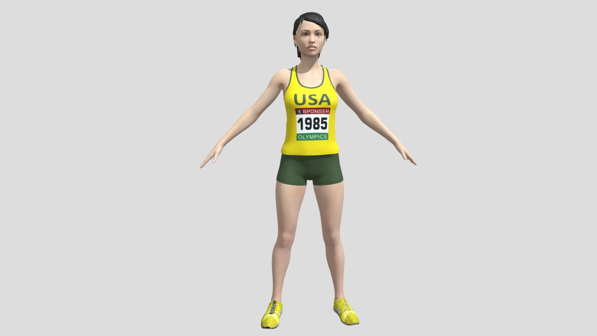 Description:
Athletic Runner 3D model is a high quality, photo real model that will enhance detail and realism to any of your game projects or commercials. The model has a fully textured, detailed design that allows for close-up renders. 

Features:
• High quality polygonal model with detailed texture, correctly scaled for an accurate representation of the original object.
• Maya 2019 V-Ray and standard materials scenes along with multiple other file formats.
• All colours can be easily modified using Photoshop file in the Textures folder
• Model is fully textured with all materials applied.
• All textures and materials are included and mapped in every format.
• Maya models are separated for easy selection, and objects are logically named for ease of scene management.
• No cleaning up necessary, just drop your models into the scene, Load the texture and start rendering 3d model