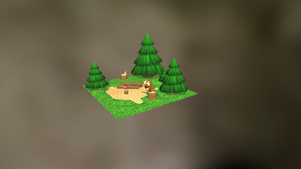 Cartoon owl + Forest Environment 
Unity Asset   -link removed-#!/content/67572 - Cartoon Owl - 3D model by Funny Arts (@FunnyArts) 3d model