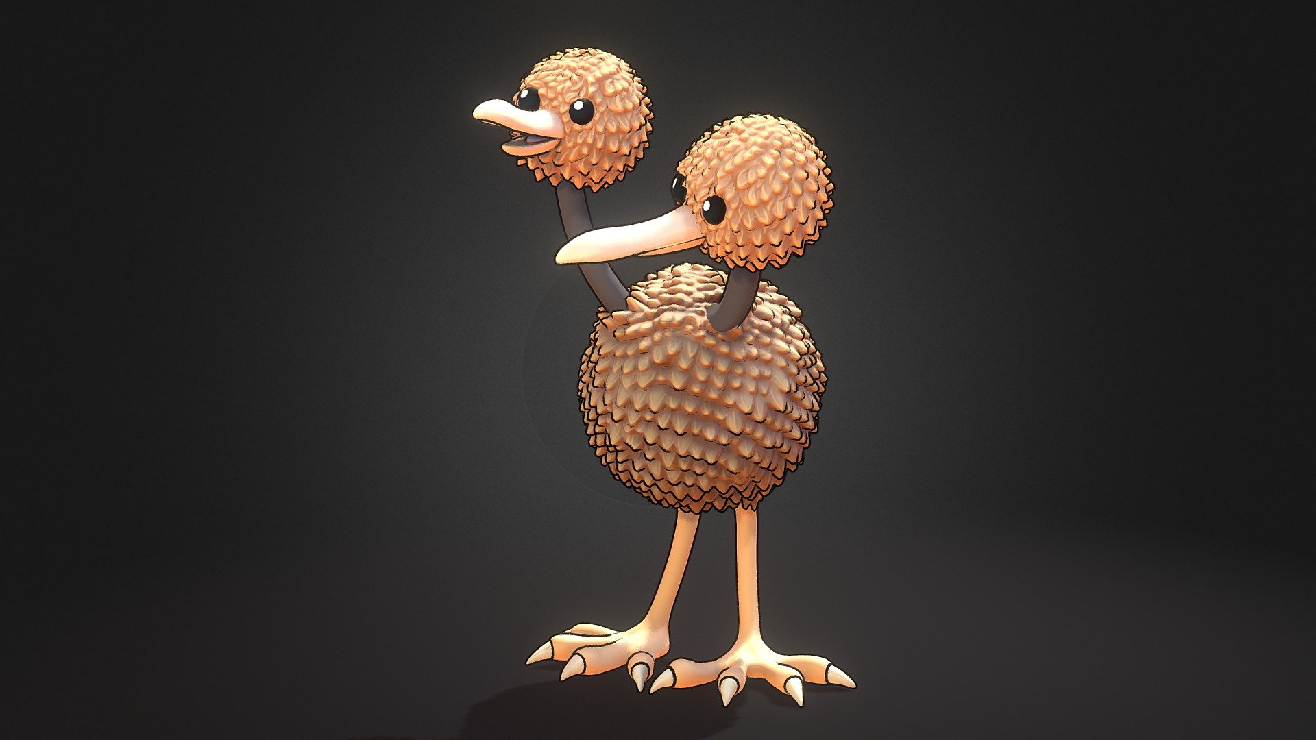 The one with two heads - Doduo Pokemon - 3D model by 3dlogicus 3d model