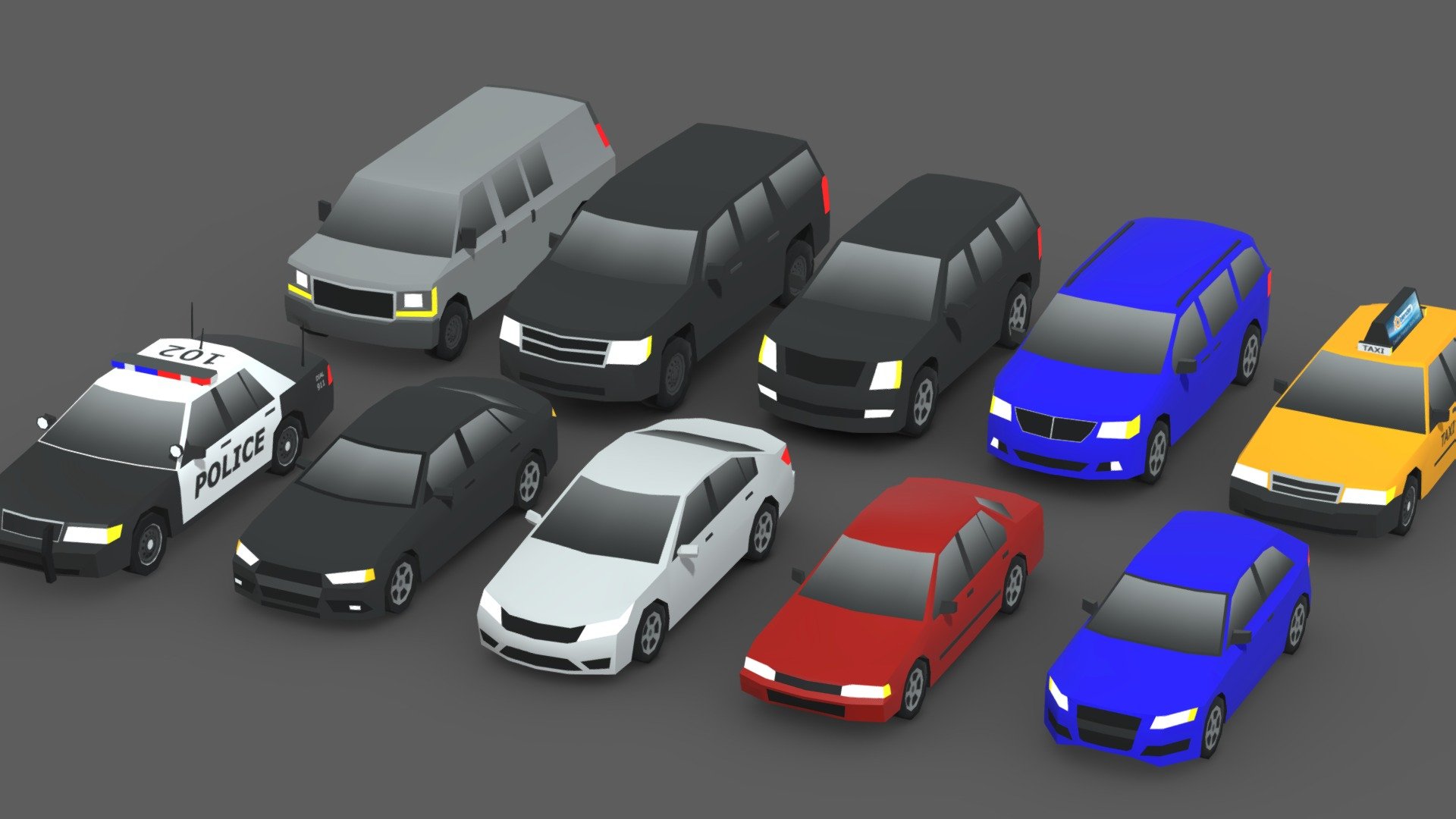 Contain 10 different model cars, with separated wheel - Han66st - Low poly traffic car - Buy Royalty Free 3D model by Han66st 3d model