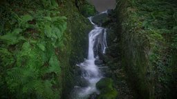 waterfall between walls raw, archviz, feature, scenery, beauty, natural, walls, vr, foliage, water, moss, stones, mossy, stream, rocky, waterfall, covered, creek, greenery, bound, between, framed, landscaping, tranquil, ferns, woodland, clad, cascade, lush, verdant, metashape, agisoft, photogrammetry, scan, environment, wall, picturesque, surroundings, encased, "leizaran", "cascading", "flanked"