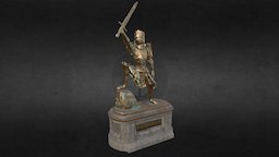 Monument to Sir Gabriel monument, statue, substancecharacter, substancepainter, knight, environment