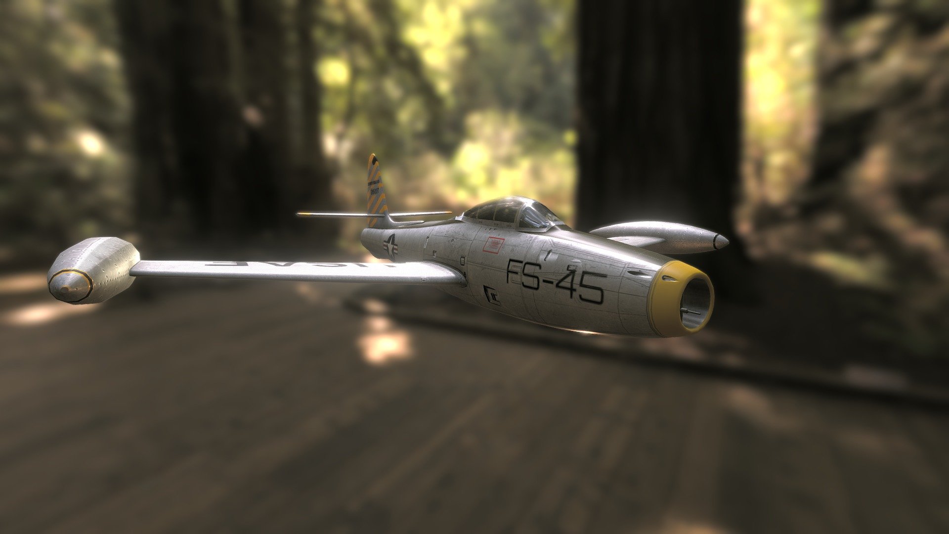 F84  Thunder Jet - F84 - 3D model by matrixnio 3d model
