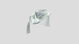 Wrapped Neck Scarf Shawl neck, winter, white, scarf, guerilla, gray, elegant, shawl, wrapped, pbr, low, poly, female, male