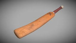 Cricket Bat Game Ready baseball, bat, fps, unreal, melee, ready, weapon, unity, asset, game, mobile, sport