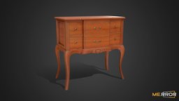 [Game-Ready] Antique Wooden Desk