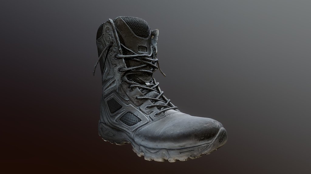 A test with Agisoft Photoscan trial on a shoe of mine. The scanned model was remeshed with ZBrush and diffuse/normal maps were baked 3d model