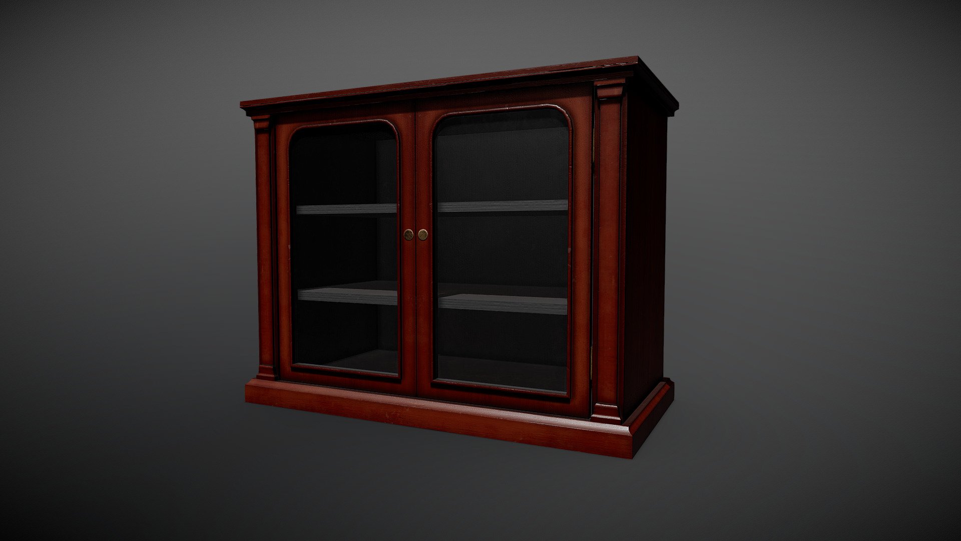 Victorian bookcase, it contains 2 materials 3d model
