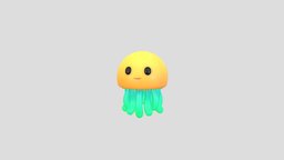 Character232 Jellyfish face, fish, toon, cute, little, toy, mascot, doll, aquatic, water, jellyfish, jelly, character, cartoon, animal, monster, sea