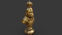 Gorilla Bust stand, ape, crown, imperial, king, gorilla, bust, royal