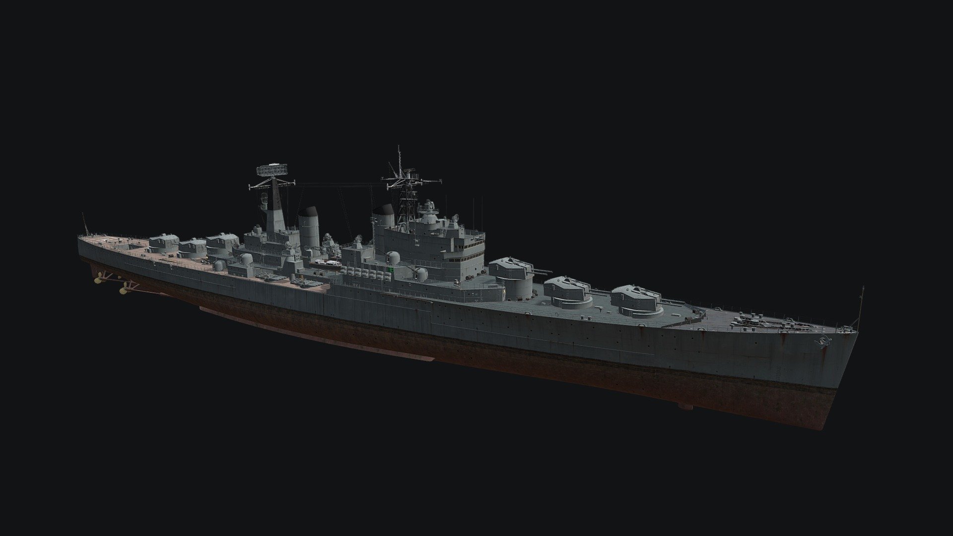 This model was developed by Wargaming for their popular game ‘World of Warships’. Play World of Warships now to send these ships into battle!

Use the following link to start playing!

https://worldofwarships.com/

Edgar — British Tier ★ cruiser.

The development of a Minotaur cruiser project with an increased number of main battery guns, as well as more advanced effective anti-submarine and AA weaponry, developed in the 1950s and 1960s 3d model