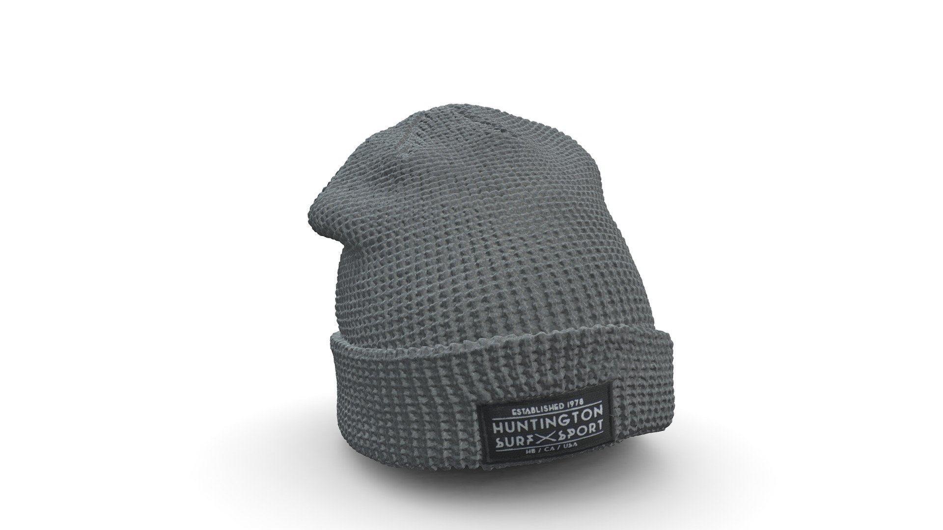 An example of our 3D scanning capabilities for apparel items.

This grey beanie was 3D scanned on a mannequin head, then processed a 0.4mm resolution and given a 4K texture 3d model