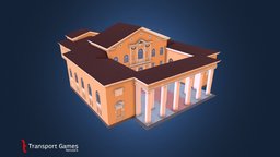 Palace of Culture for 530 seats palace, culture, ussr, ukraine, citiesskylines, dnepr, dnepropetrovsk, bartashevich, low-poly, lowpoly, gameasset